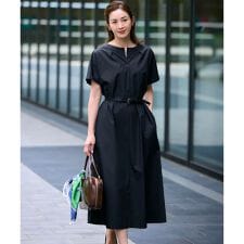 【一部店舗限定/UVカット/洗える】タイプライター サック風 ワンピース