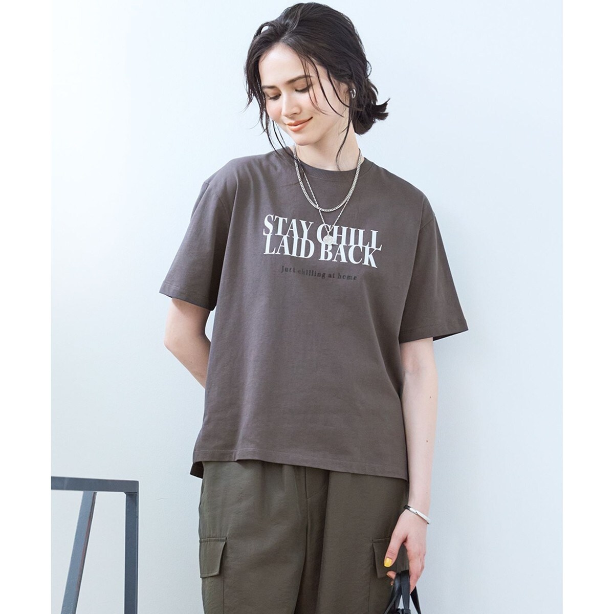 tシャツ 「SLOW/一部店舗限定」ラメリブジャージー ロングTシャツ レディース SLOW/一部店舗限定】ラメリブジャージー ロングTシャツ / 23区