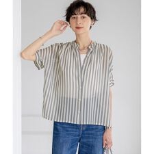 【WEB&一部店舗限定/洗える】ストライププリント シフォン ブラウス