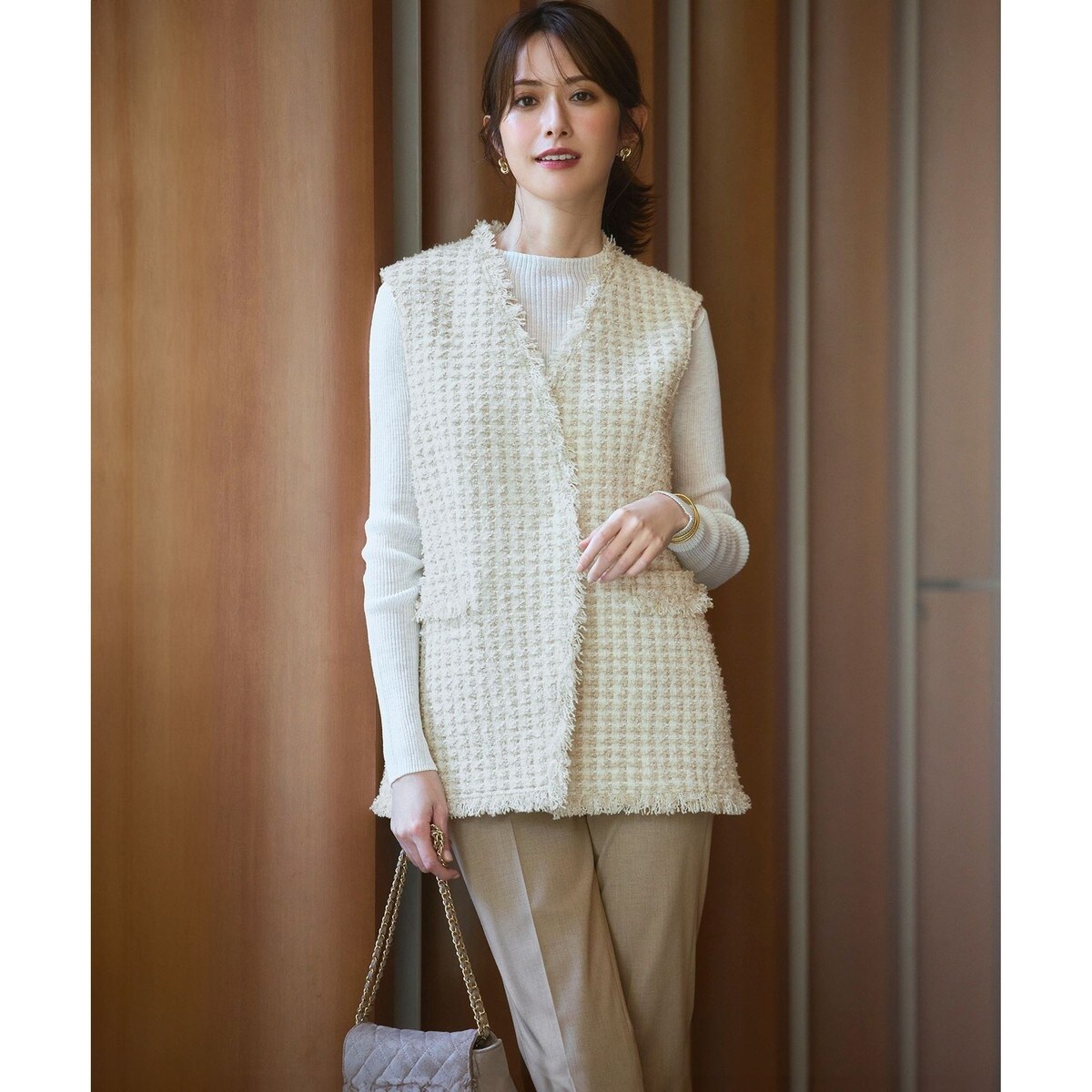 GLOW10月号掲載】GIOLICA オータム ツイード ジレ | 23区(23KU