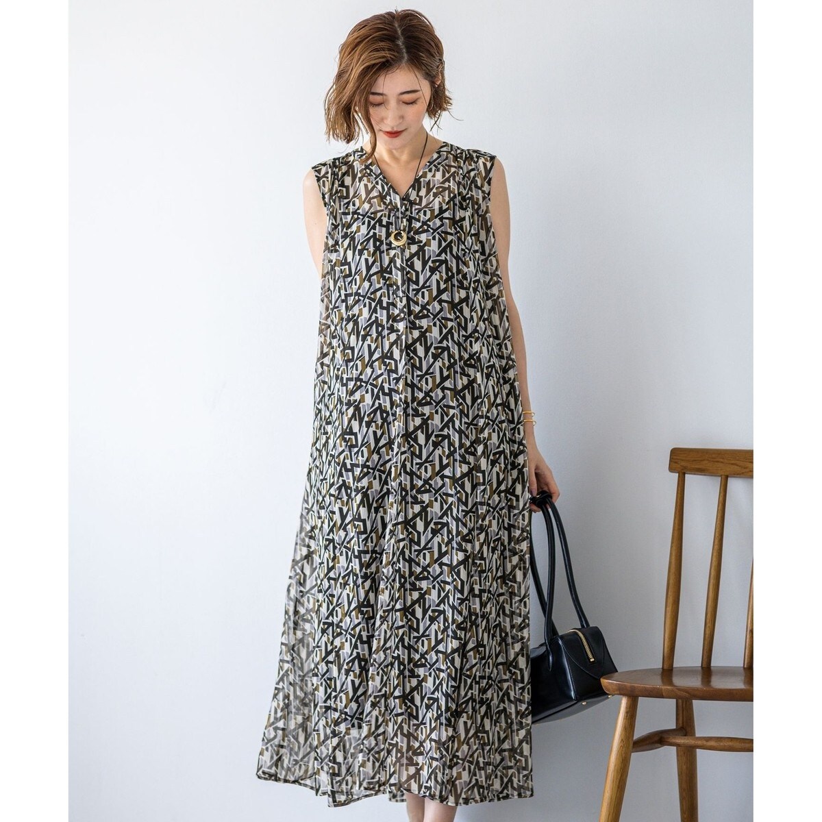 【タグ付、新品】23区　ペルーコットンカットソー ワンピース　38サイズ タグ付、新品】23区 ペルーコットンカットソー ワンピース 38