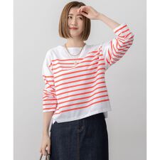 【洗える】Armor-lux パネルボーダー 長袖Tシャツ