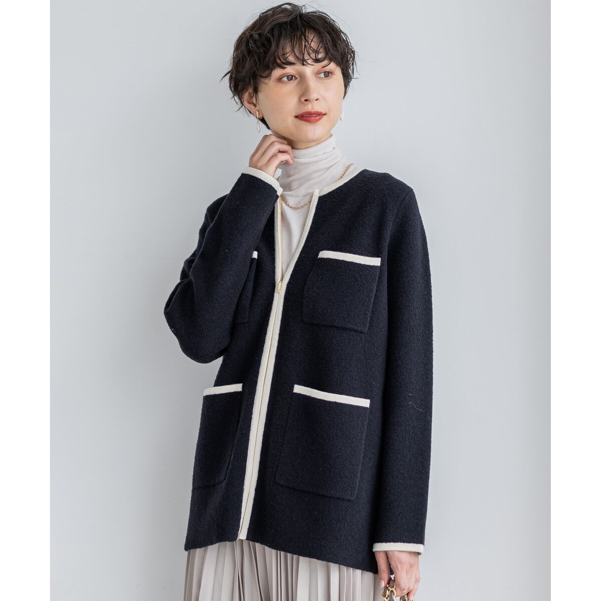 好評につき新色追加/CLASSY.1月号掲載】ウールカシミヤブレンド