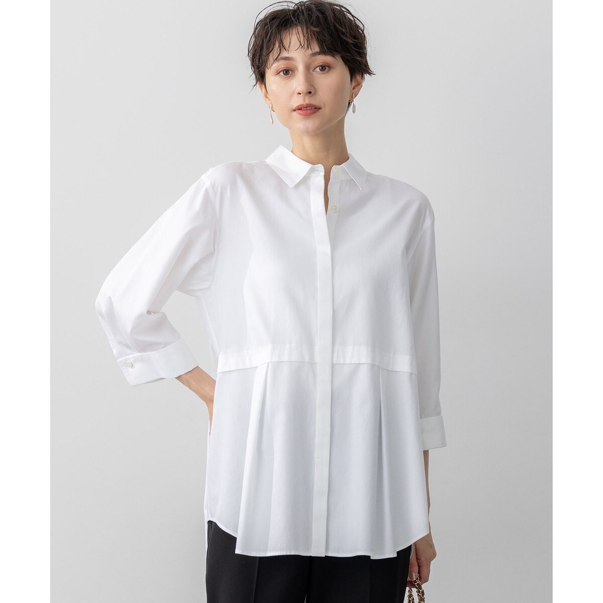 美品♡23区 バックサテンアムンゼン 千鳥プリントブラウス 38 楽天市場】【SALE／20%OFF】【洗える】バックサテンアムンゼン