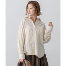 【見上愛さん着用/Oggi11月号掲載】コットン コーデュロイ シャツ