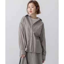 【見上愛さん着用/Oggi11月号掲載】コットン コーデュロイ シャツ