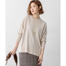 【見上愛さん着用/洗える】ピュアカシミヤ クルーネック ニット