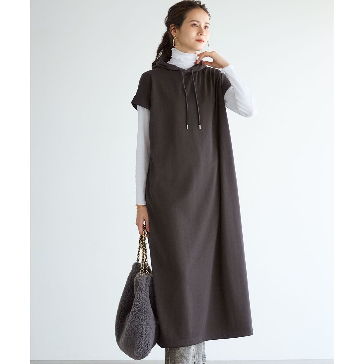 SLOW/一部店舗限定】ハイゲージテリー スウェット ワンピース | 23区