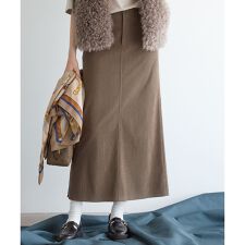 【SLOW/一部店舗限定】ソフトコーデュロイ マーメイド スカート