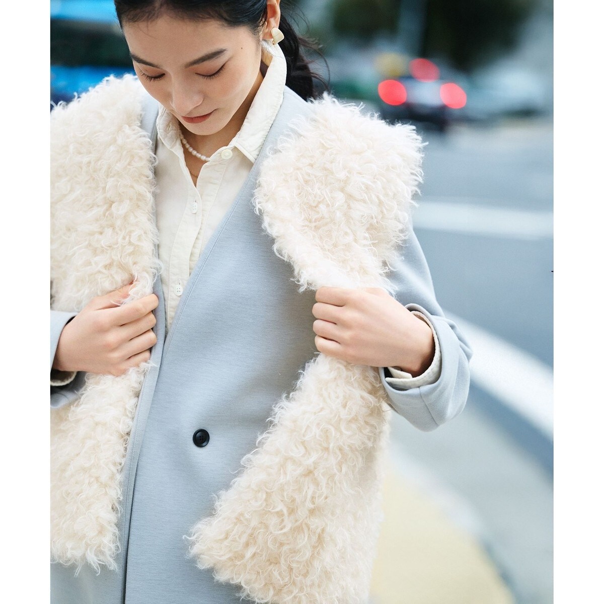 SLOW/一部店舗限定】フェイクファー ジレ | 23区(23KU) | マルイウェブ