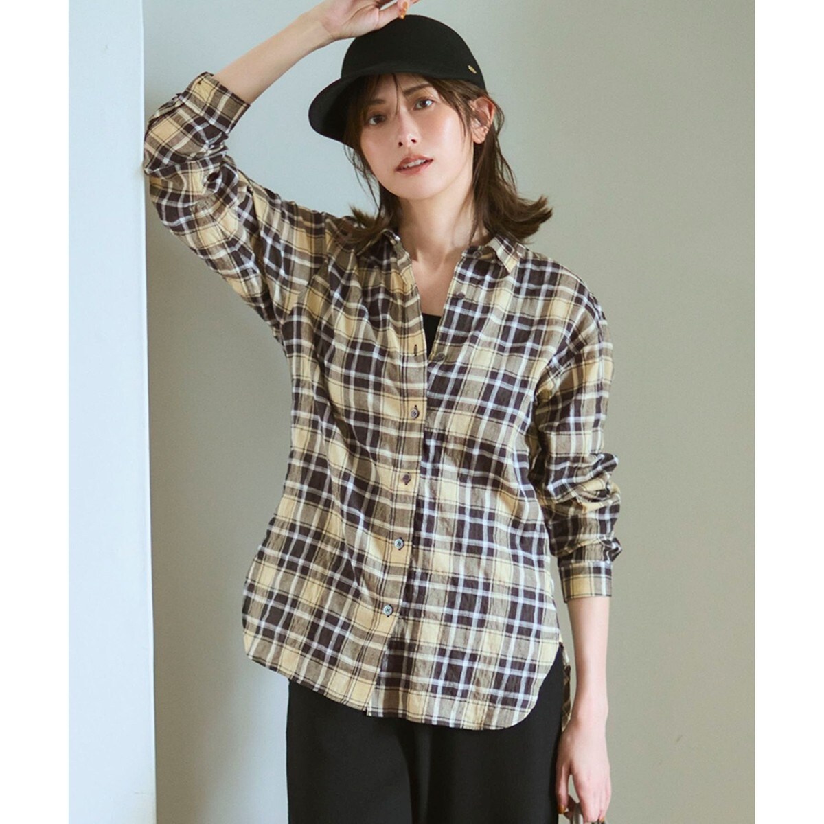 24SS 新品タグ　23区　LIBECOリネン ティアード チュニック ブラウス 23区 ブラウス シャツ 「洗える」LIBECOリネン ティアード