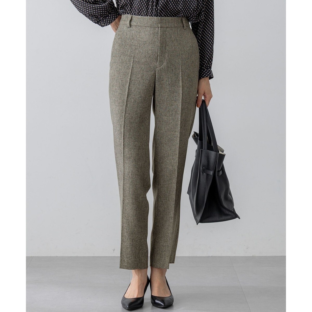 シルクネップヘリンボーン ガウチョ パンツ | 23区(23KU) | マルイ