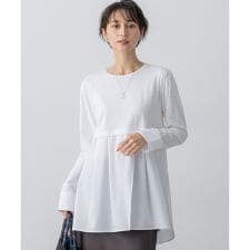 【VERY掲載/洗える】ナチュラルコットンベア シャツレイヤード カットソー