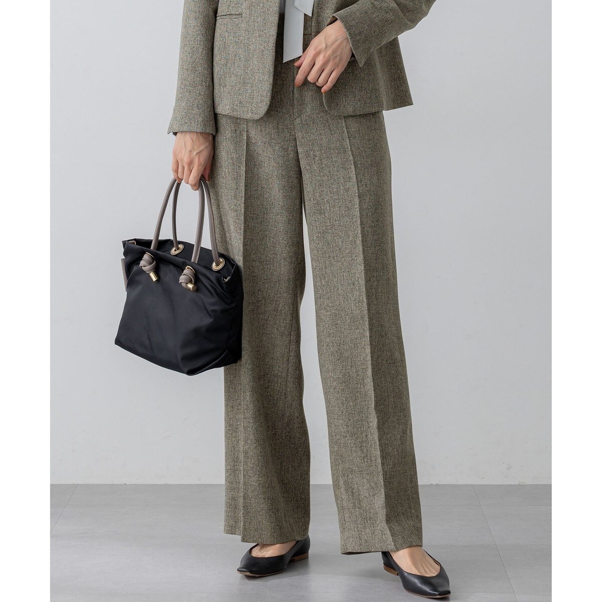 シルクネップヘリンボーン ガウチョ パンツ | 23区(23KU) | マルイ