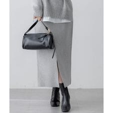 【VERY掲載/洗える】カシミヤブレンド Iライン ニットスカート