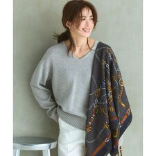 【見上愛さんコラボカラー/VERY・GISELe掲載】カシミヤブレンド Vネック ニット