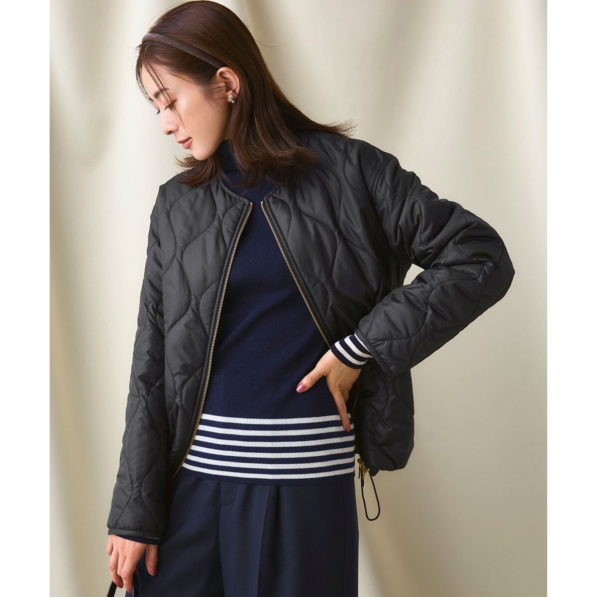 VERY3月号掲載/撥水加工】ライトツイル フーディーアウター | 23区