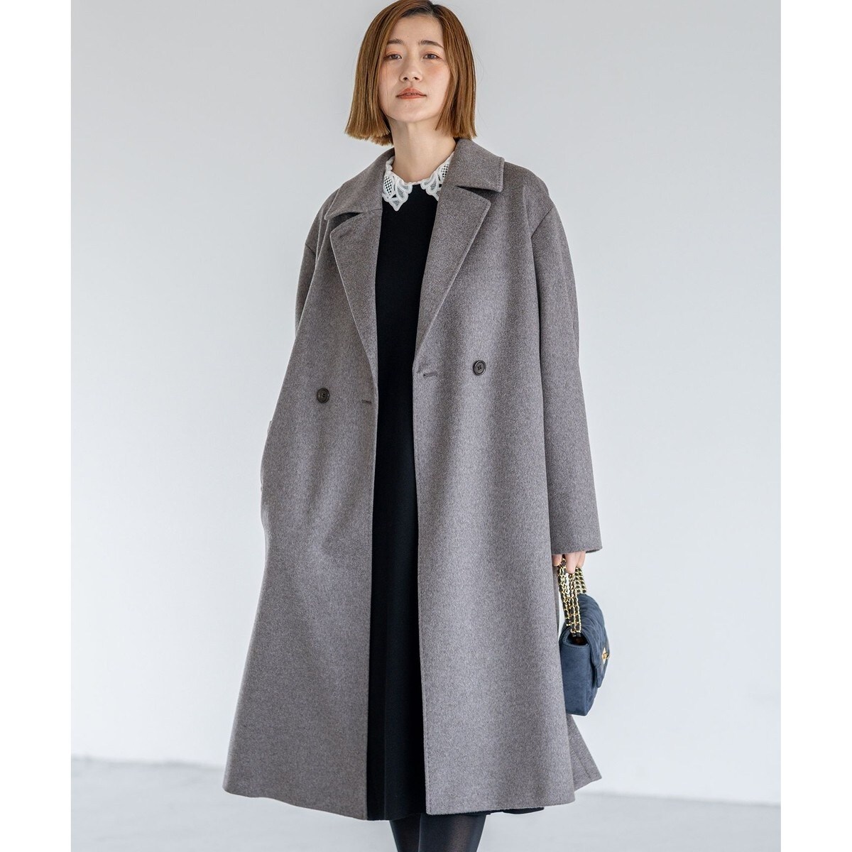 23区 MANTECO リバーロングコート グレー 36 otonaMUSE掲載】MANTECOリバー ロング コート | 23区(23KU) | マルイ