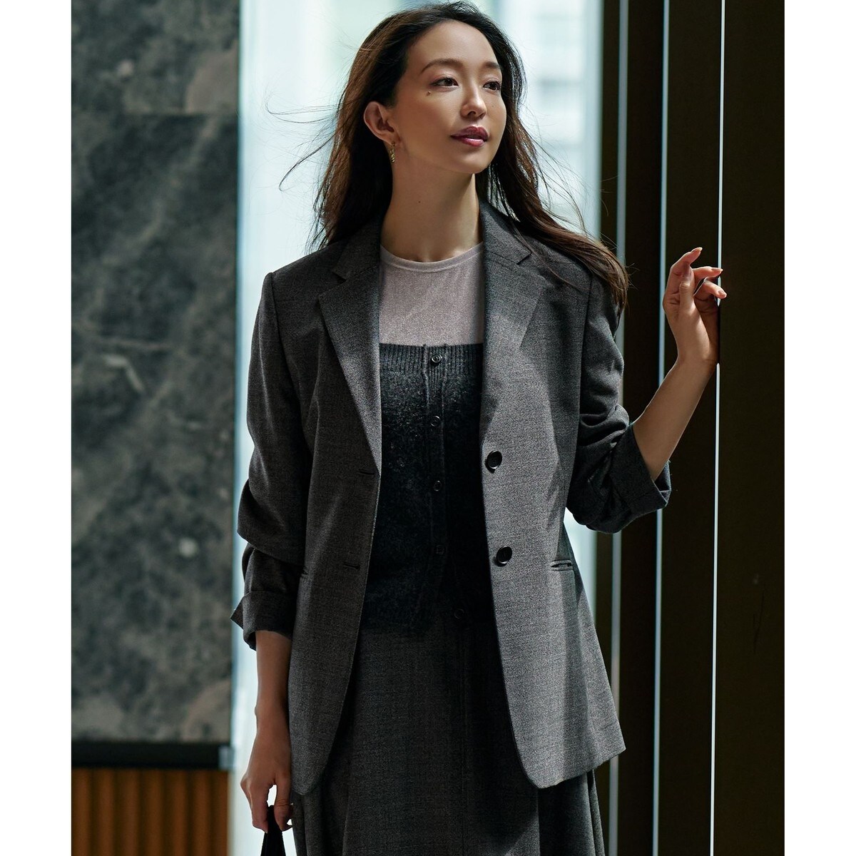 23区30サイズ LIBECO THICK ダブル前ジャケット　ベージュ 23区30サイズ LIBECO THICK ダブル前ジャケット ベージュ
