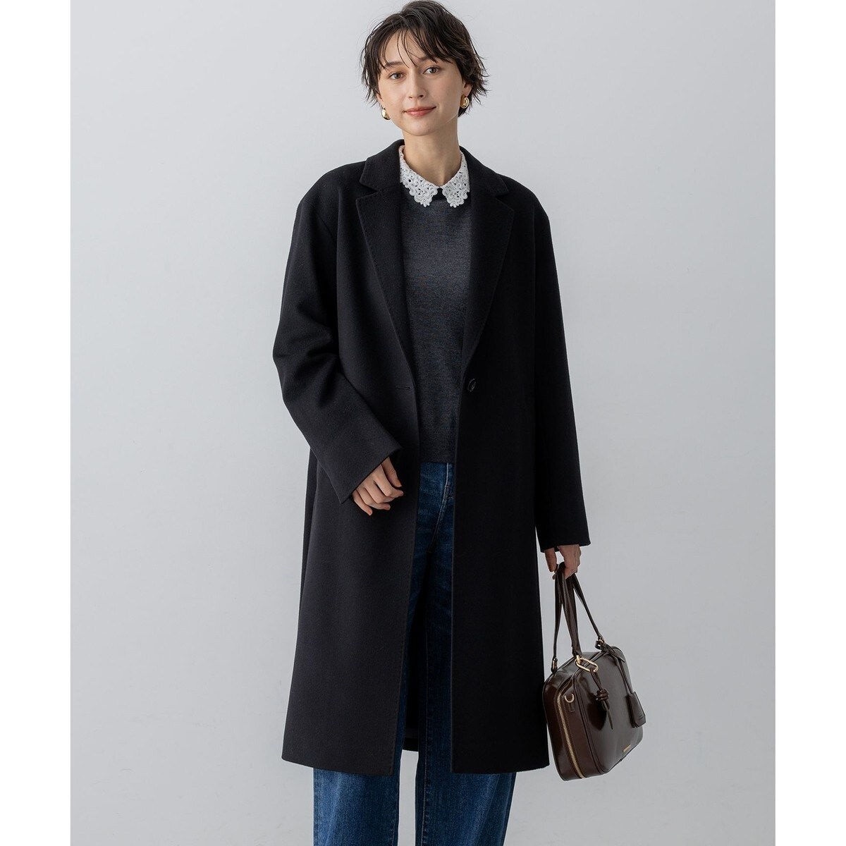 お値下げ！新品　noble メルトンロングチェスターコート38 今の時期に〜 Super160sチェスターミドルコート | ノーブル(Noble) | マルイ