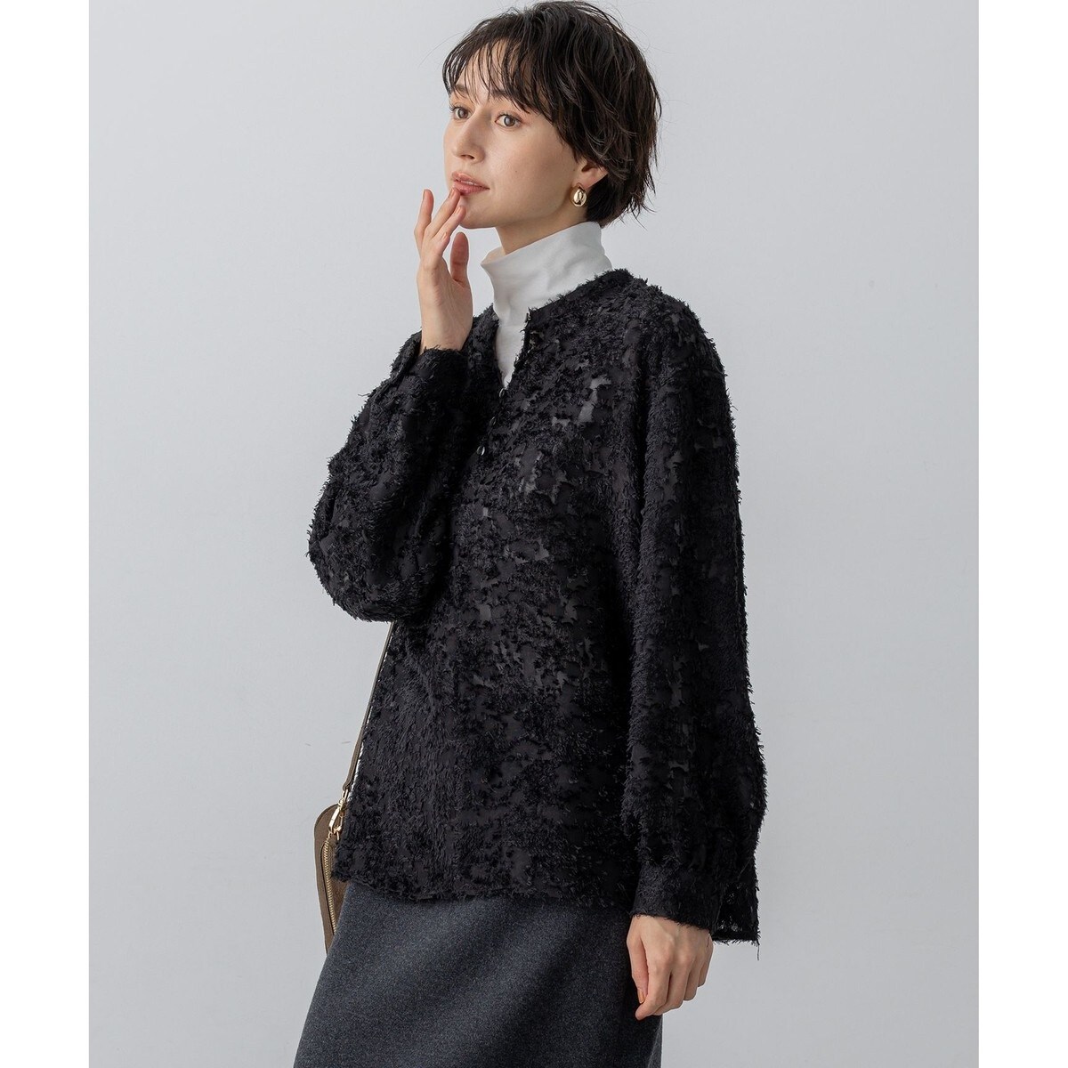 VERYコラボ】ボタニカル カットジャカード ブラウス | 23区(23KU