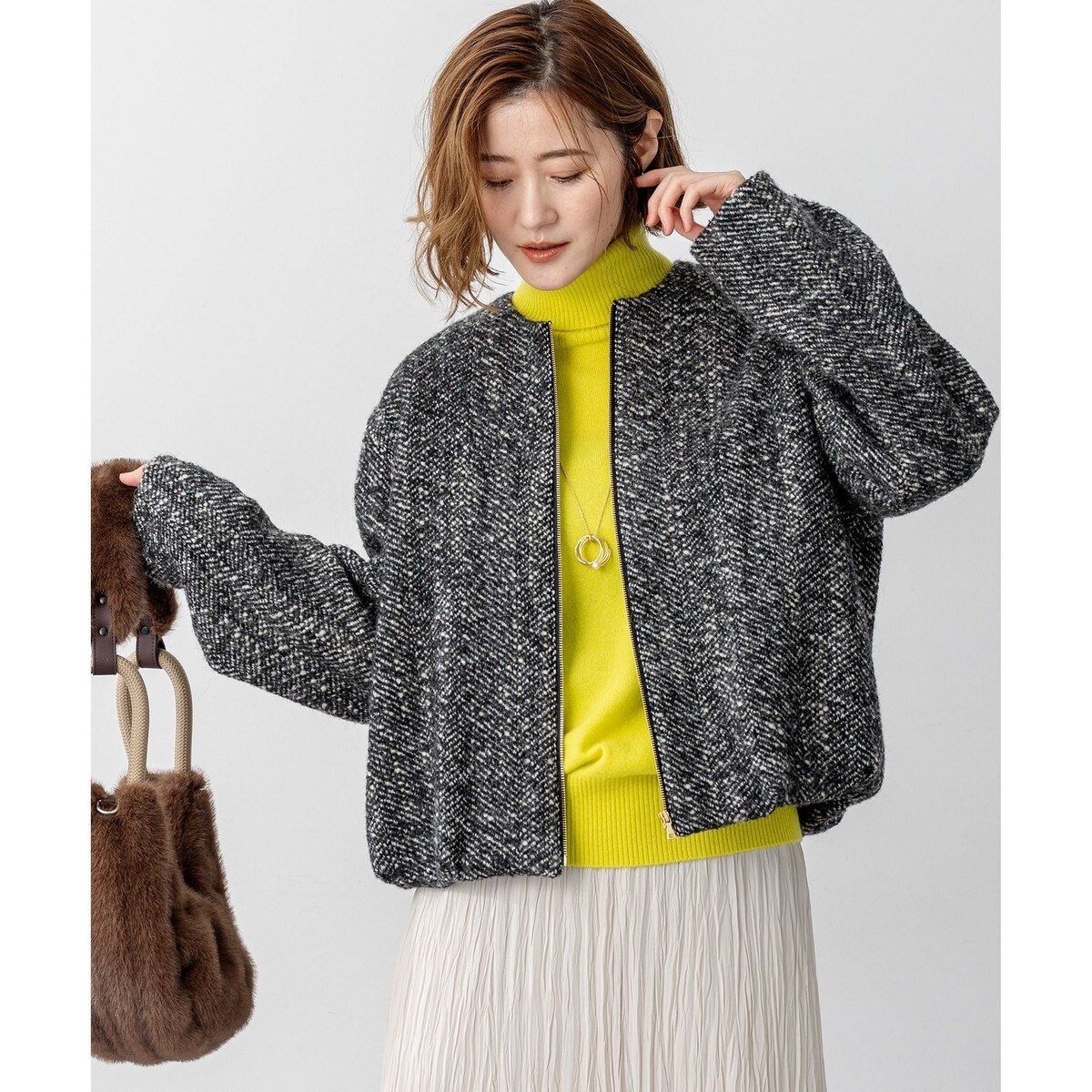 23区　ライトタッサー フーデットジャケット ¥27,940 ブラック系 ライトタッサー フーデットジャケット（CMWWIZ0723