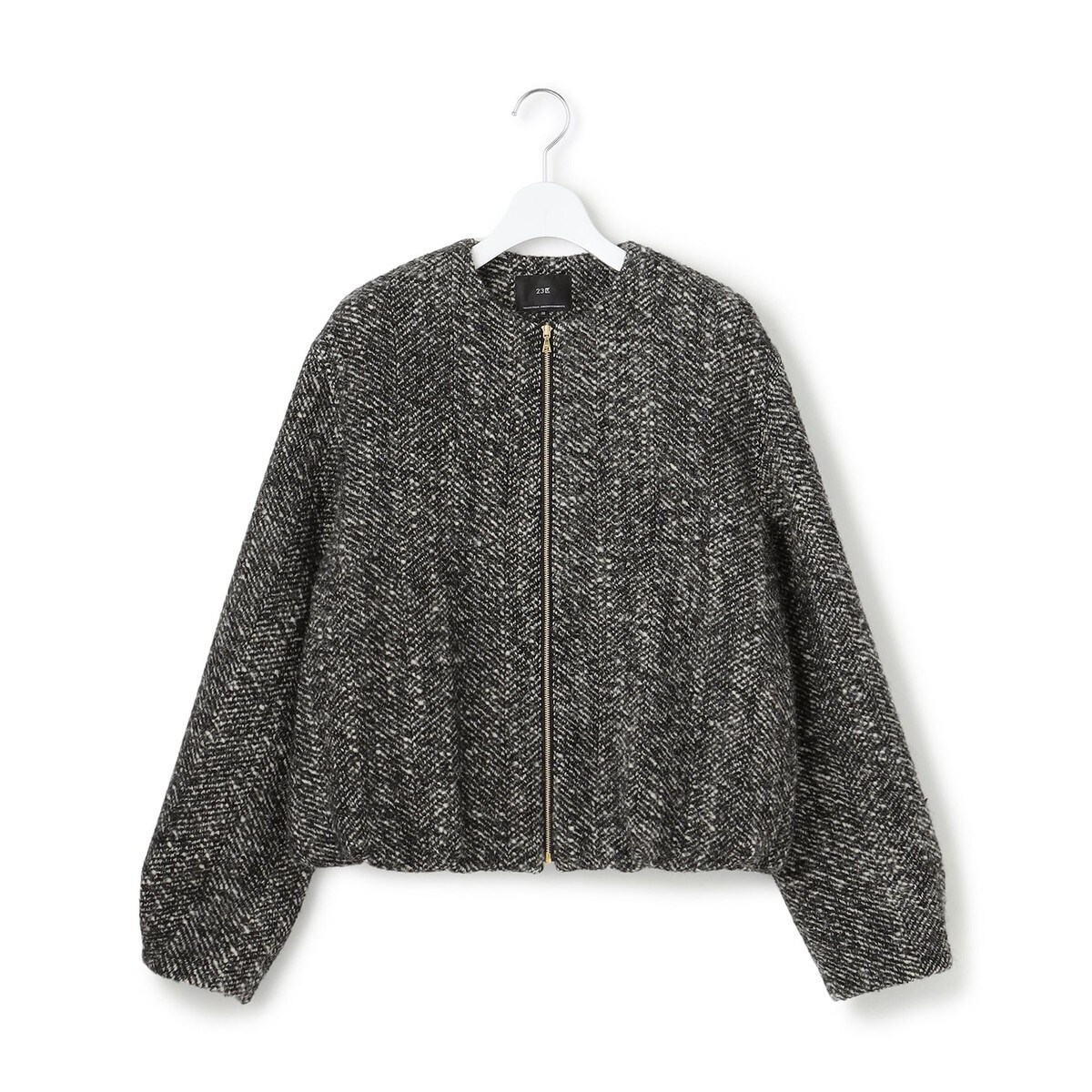 STORY掲載　BALLI ヘリンボーンツイード ノーカラー ブルゾン　38 STORY11月掲載】BALLI ヘリンボーンツイード ノーカラー ブルゾン / 23