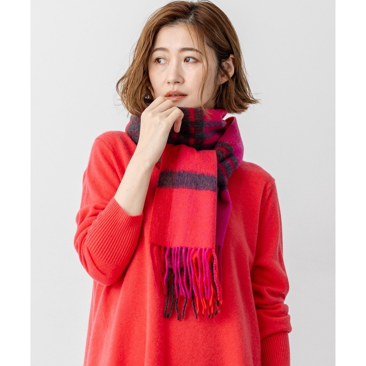 ★新品★ Noble ノーブル ORIGINAL カシミヤ チェック ストール Noble（ノーブル）の「ORIGINAL CHECK STOLE 別注チェックストール