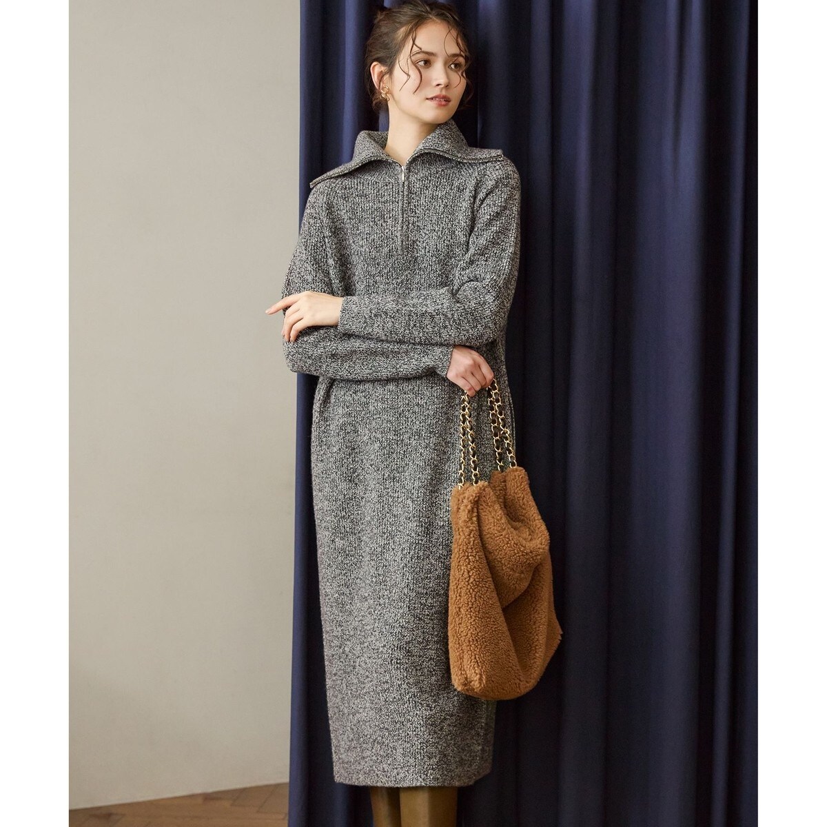 ウール カシミヤ オーバーサイズ ニット ワンピース | 23区(23KU