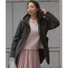 【一部店舗限定/滝沢眞規子さん着用/撥水加工】ミリタリー フーデット ダウンコート