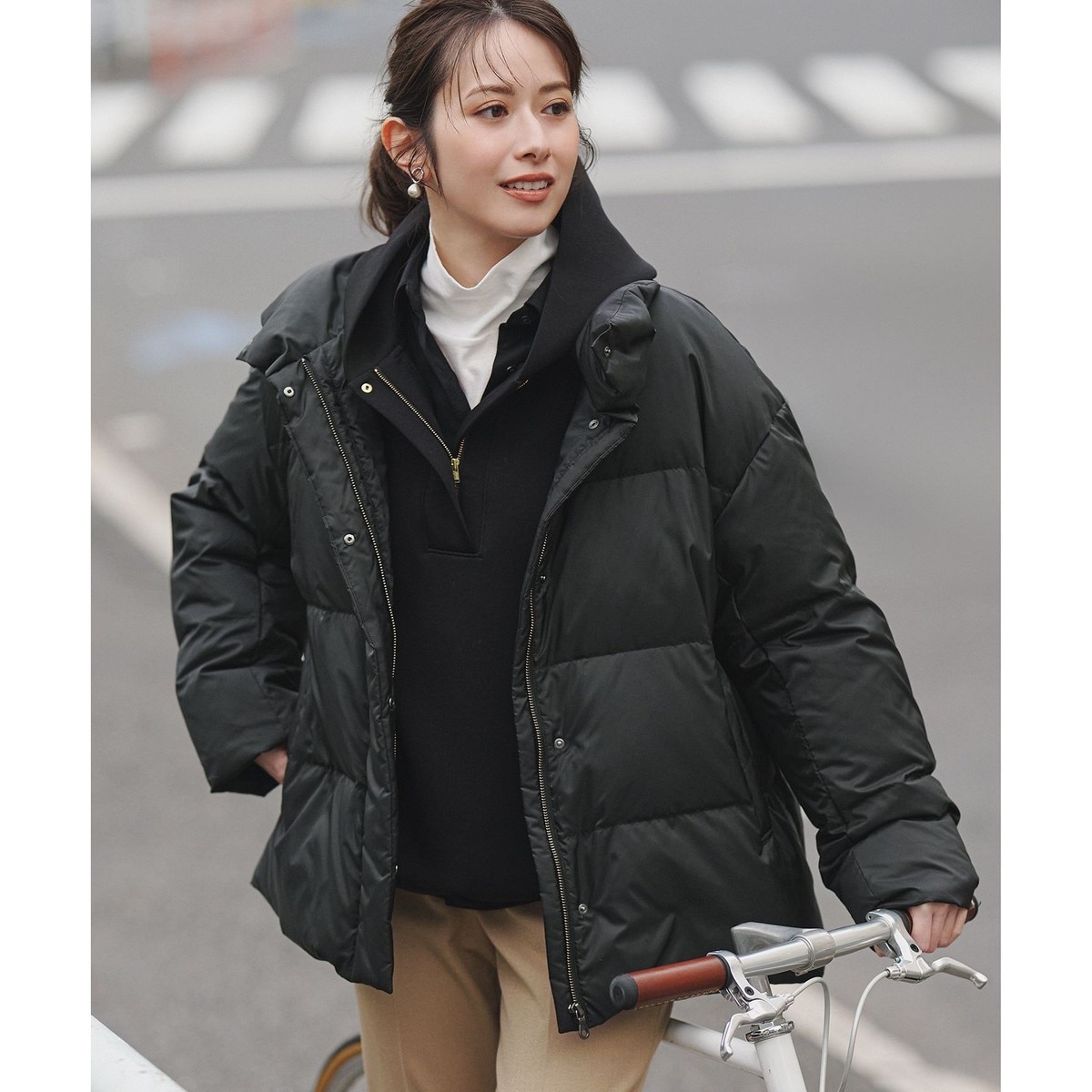 Oggi掲載】シレータフタ ハイネック ショート ダウンコート | 23区