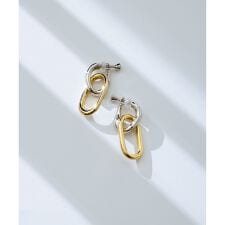 【VERY・Oggi掲載】コンビカラー オーバル イヤリング