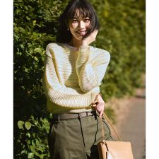 コットンギマ ボートネック ニット