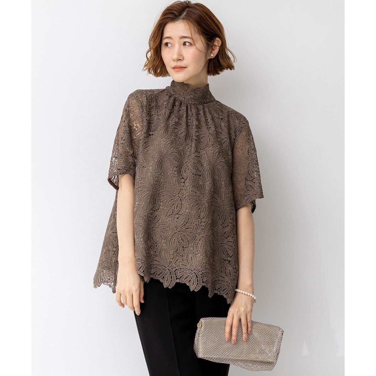 洗える】エンブロイダリー コンビ ブラウス | 23区(23KU) | マルイ