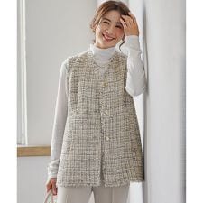 GIOLICAツイード フォルム ジレ