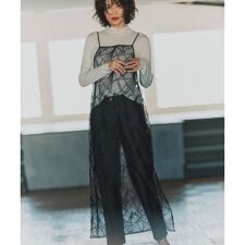 【見上愛さん着用】刺繍レース キャミソールワンピース