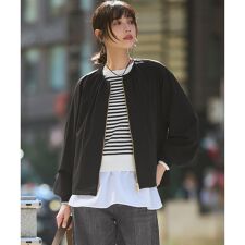 2WAYストレッチタフタ ギャザーブルゾン