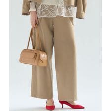 【見上愛さん着用/Oggi掲載】ストレッチギャバ チノ ワイド パンツ