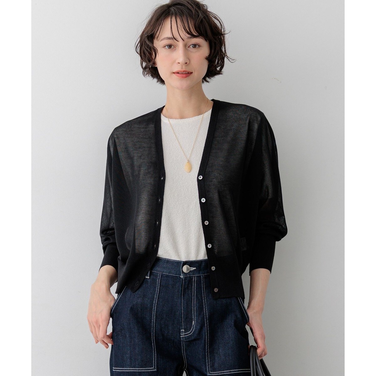 WEB&一部店舗限定カラーあり】シャイニーシアー ドルマンスリーブ