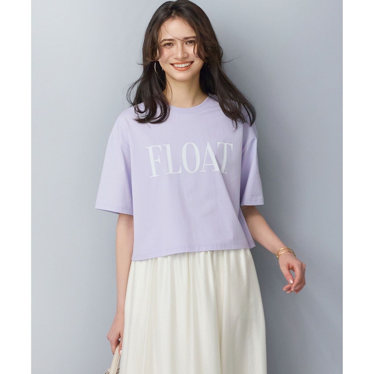 SLOW/一部店舗限定】ヴィンテージライクジャージー クロップド ロゴ T