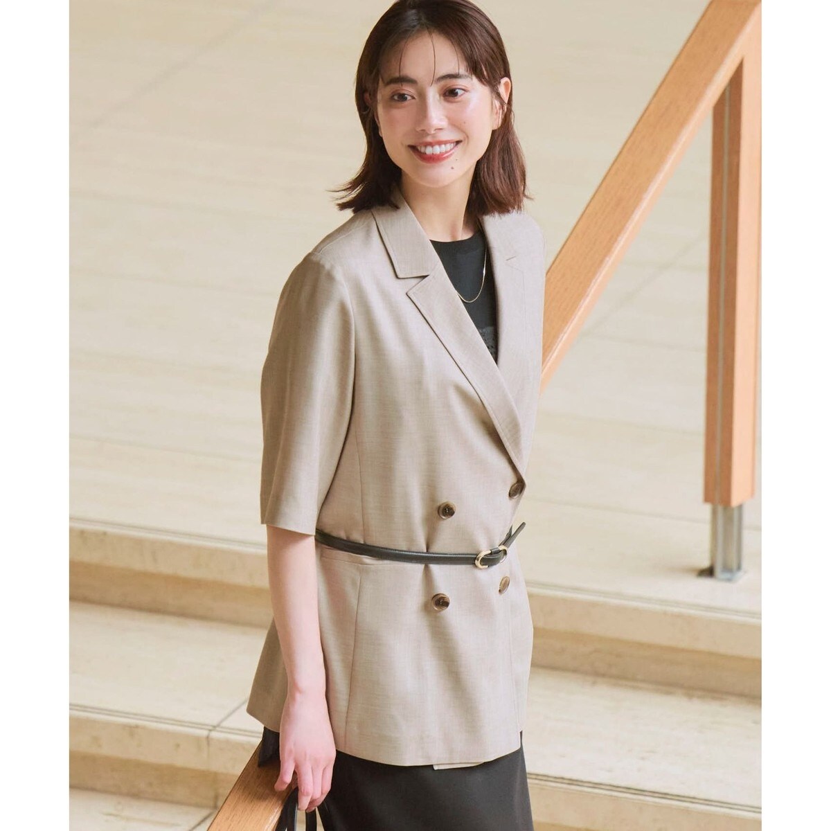 ダイアグラム グレースコンチネンタル ダブルジャケット × ハーフパンツ 38 カルゼツイードダブルジャケット / GRACE CONTINENTAL | GRACE