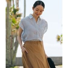 LIBECOリネン ストライプ シャツ | 23区(23KU) | マルイウェブチャネル