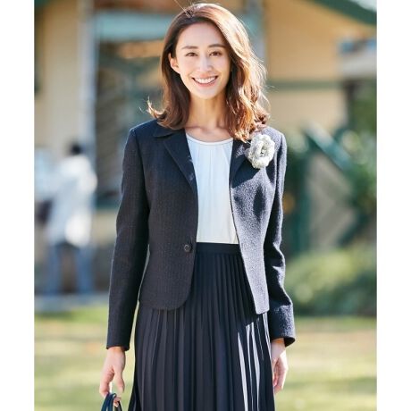 セットアップ対応】ライトシャインツイード テーラードジャケット | 23  