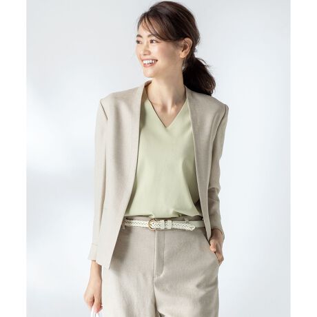 洗える】プレンウェーブ ノーカラー ジャケット | 23区(23KU) | マルイ  