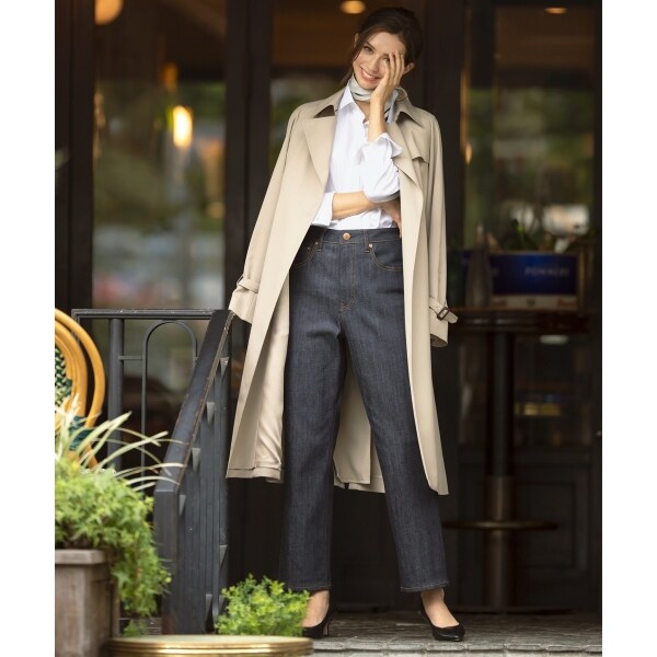 中村アンさん着用】ウールギャバジンボタンレストレンチコート（番号