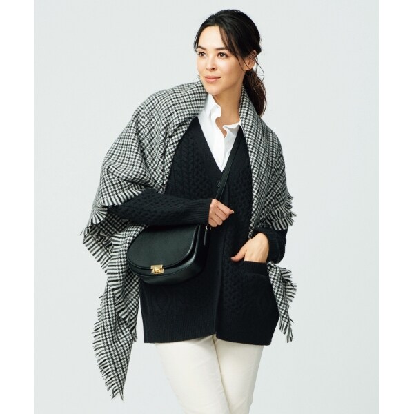 【中村アンさん着用】23区　カシミヤ　ストール 杏さん着用/CLASSY.2月号掲載】カシミヤ チェック ストール / 23