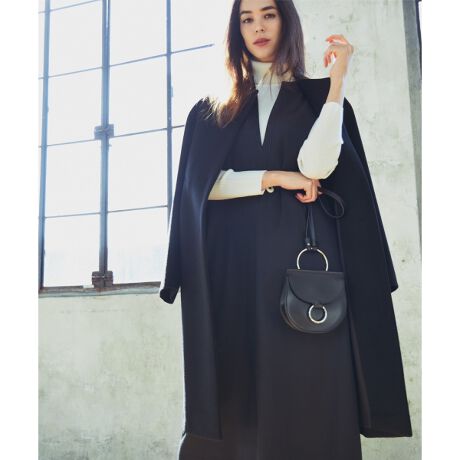 マガジン掲載】ウールアンゴラビーバー ノーカラーコート（番号L26  