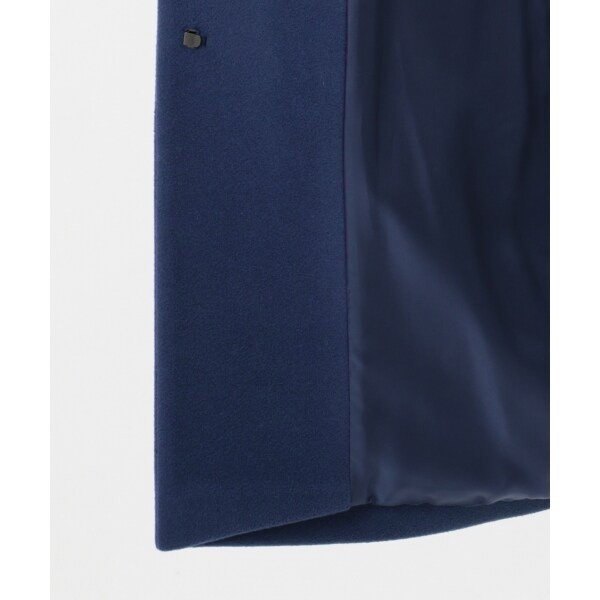 【新品】23区　ダブルクロスベロアスタンドカラーコート　ブルー　2XL 中村アンさん着用】ダブルクロスベロアスタンドカラー コート（番号