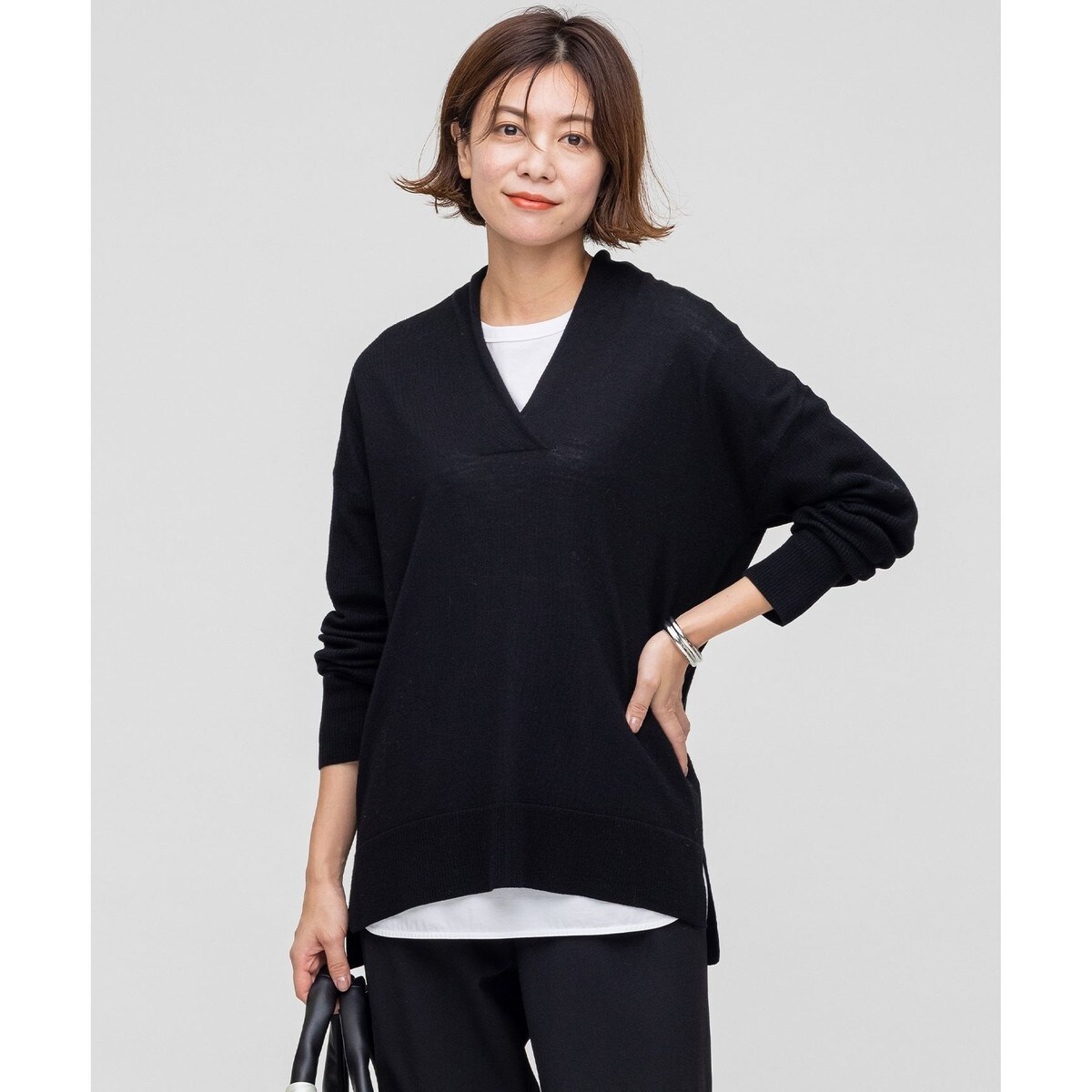 洗える】ウーステッドウール Vネック ニット | 23区(23KU) | マルイ