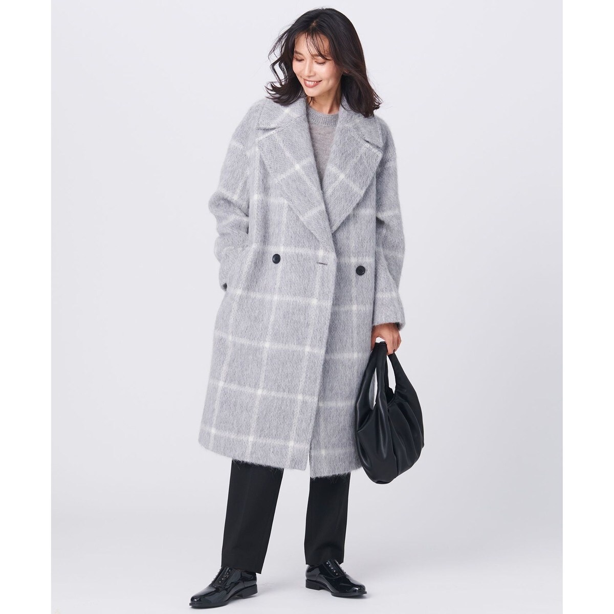 MANTECO シャギーチェック コート | 23区(23KU) | マルイウェブチャネル